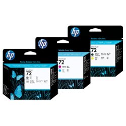 HP 72 3 Pack Bundle Print Heads (C9380A/C9383A-C9384A)