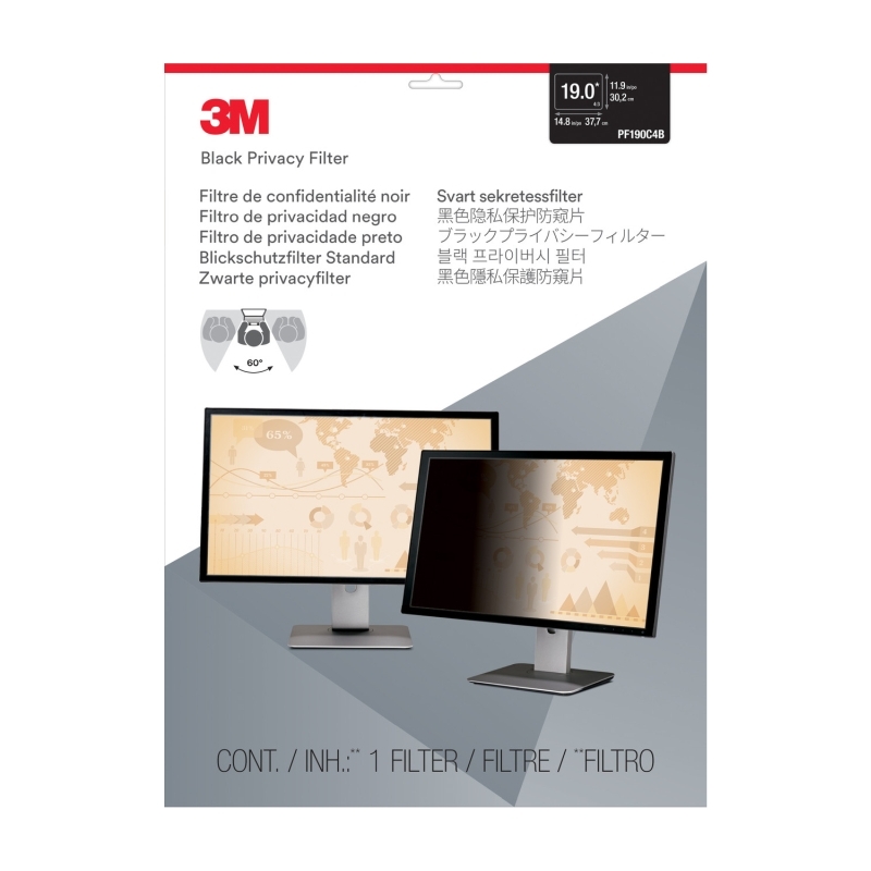 3M PF190C4B Privacy Filter for 19 Inch LCD Monitor