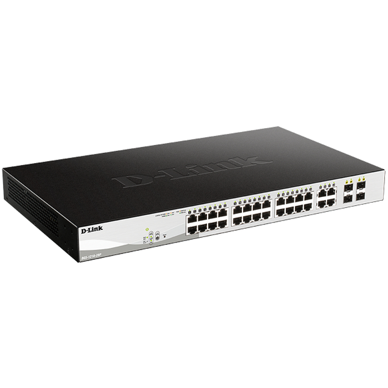 D-Link 28-Port Gigabit Smart Managed PoE Switch with 28 RJ45