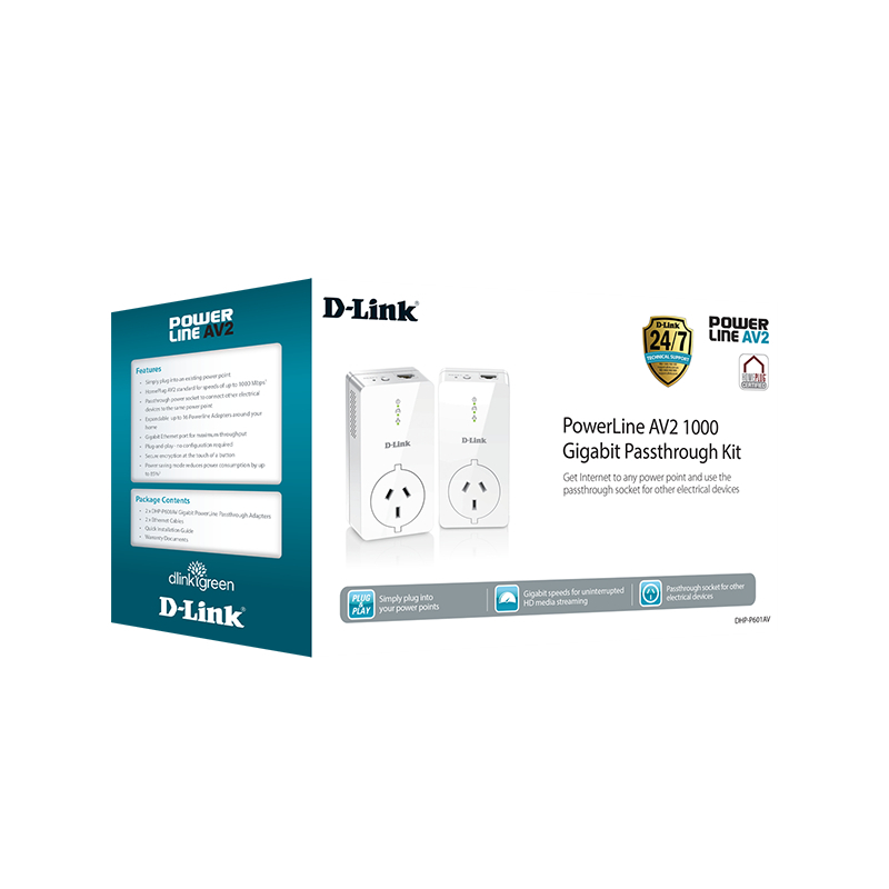 D-Link PowerLine AV2 1000 Gigabit Passthrough Kit