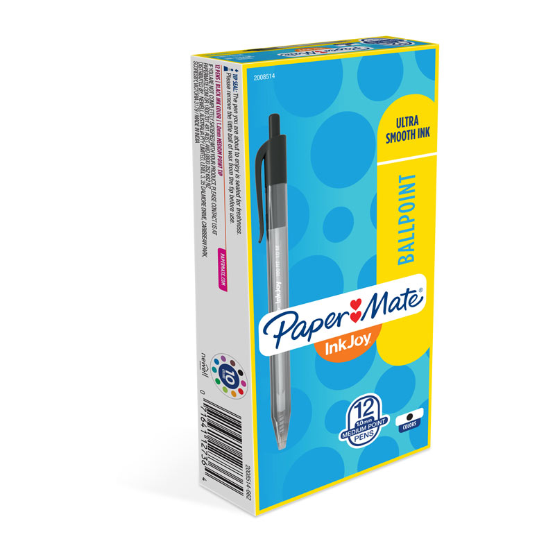 Paper Mate InkJoy 100RT Ballpen Black - Box of 12