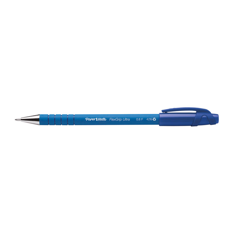 Paper Mate Flex Grip Ballpen 0.8mm Blue - Box of 12