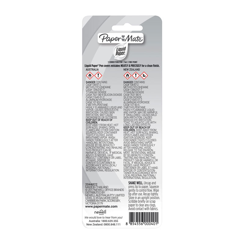 Paper Mate Liquid Paper Correct Pen 7m BLP - Box of 12