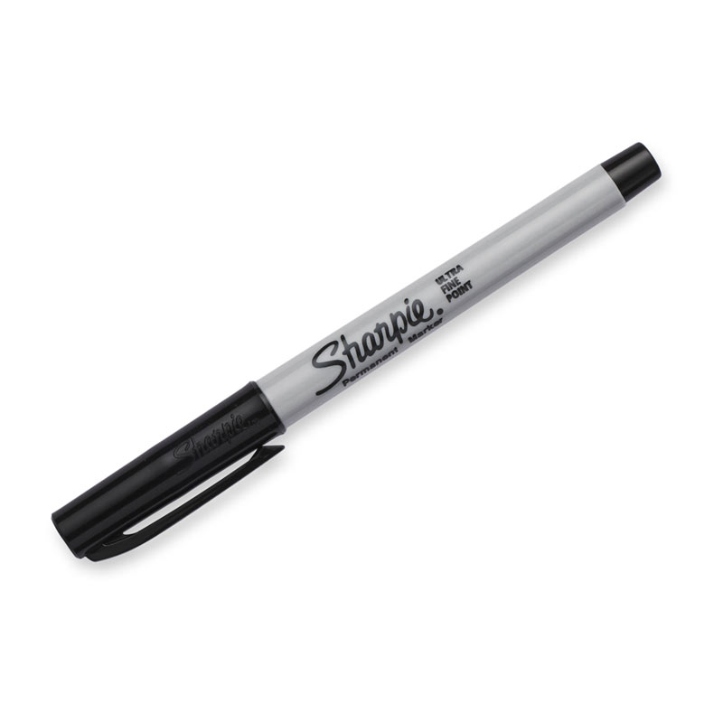 Sharpie Permanent Marker Ultra Fine Point Black - Pack of 2 - Box of 6