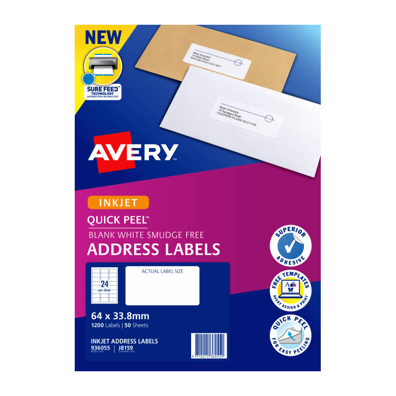 Avery IP Label J8159 24Up - Pack of 50