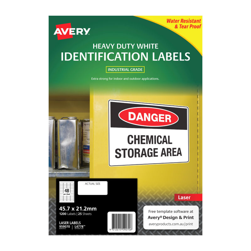 Avery Laser Label HD L4778 48Up - Pack of 25