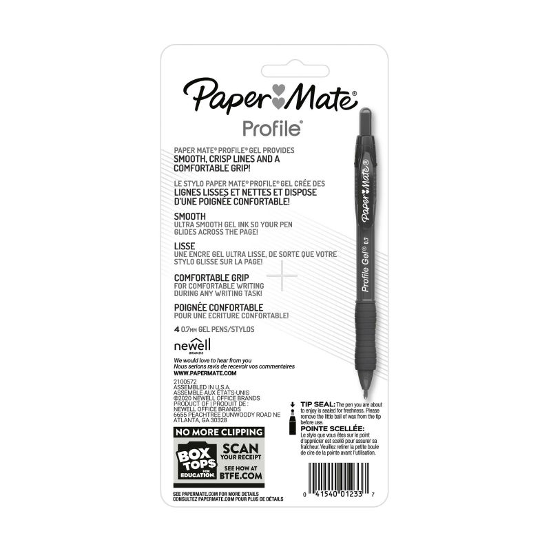 Paper Mate Profile Gel 0.7mm Assorted - Pack of 4 - Box of 6