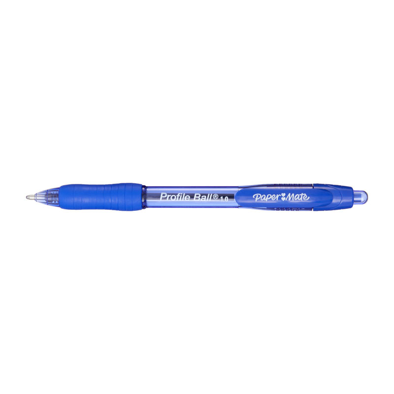 Paper Mate Profile Retractable 1.0 Ball Pen Blue - Pack of 2 - Box of 6