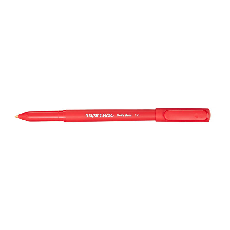 Paper Mate WriteBros 1.0mm Ball Pen Red - Pack of 12