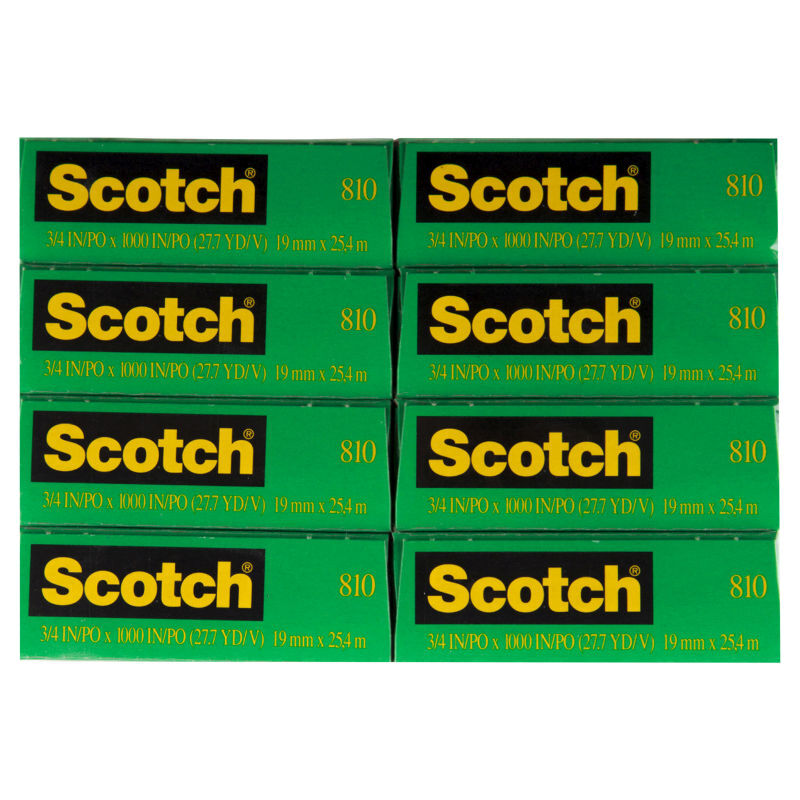 Scotch Tape 810-8PK-BXD 19mm - Pack of 8