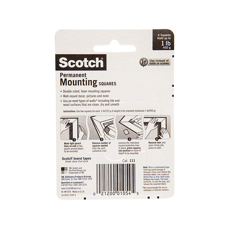 Scotch Mt Sqr 111P Indr 250mm - Box of 6