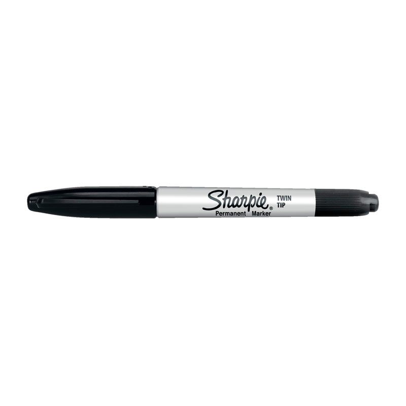 Sharpie Twin Tip Permanent Marker Black - Box of 12