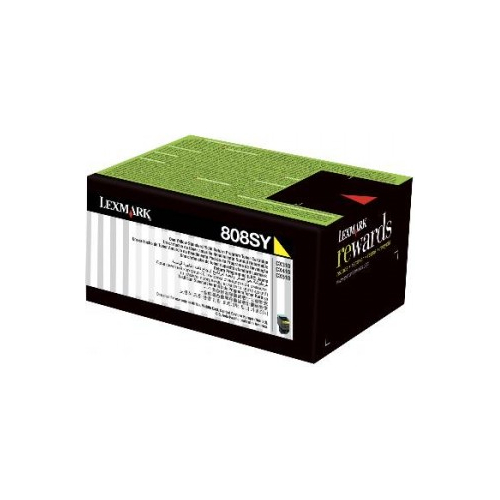 Lexmark 808S Yellow Genuine Toner Cartridge (80C8SY0)