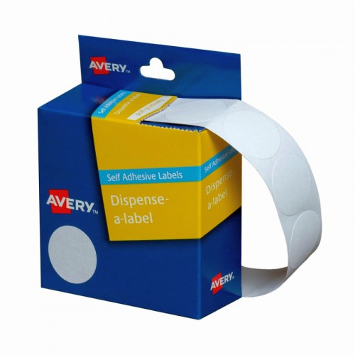 Avery Dispenser White 24mm Labels - Roll of 550