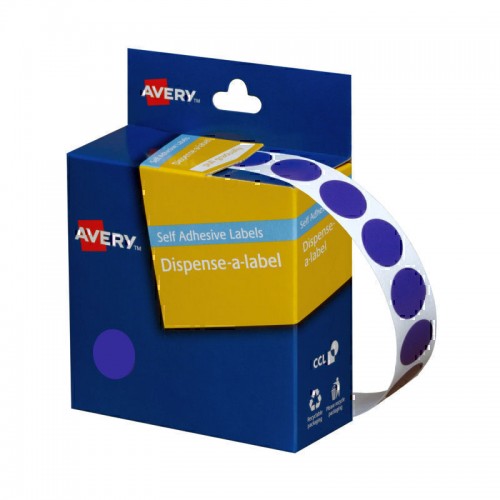 Avery Dispenser 14mm Blue Labels - Roll of 1050