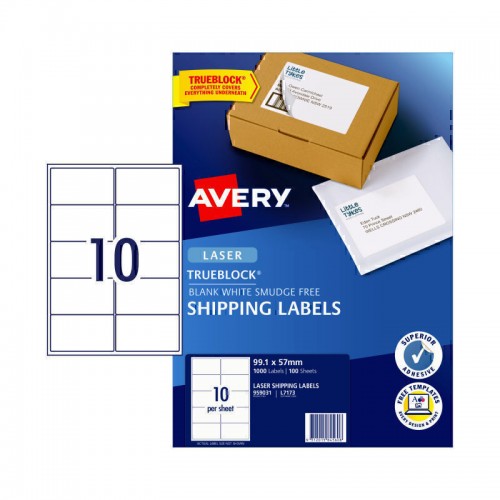 Avery Laser Label L7173 10Up - Pack of 100