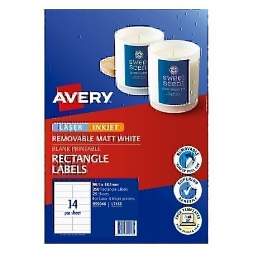 Avery Labels L7163 LIP 14Up - Pack of 350