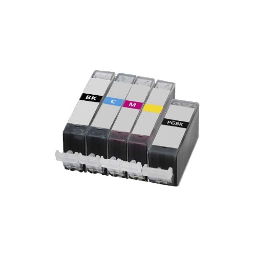 5 Pack Canon Compatible PGI-520BK/CLI-521 Ink Cartridges