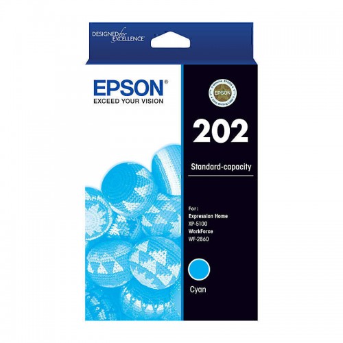 Epson 202 Cyan Genuine Ink Cartridge (C13T02N292)