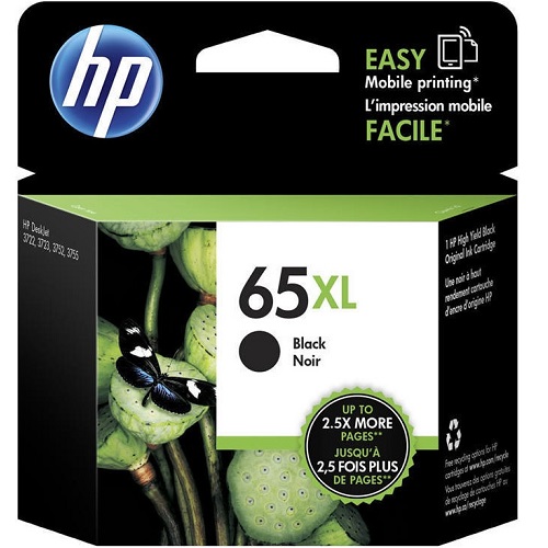 HP 65XL Black High Yield Genuine Ink Cartridge (N9K04AA)