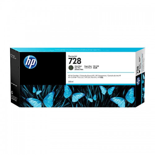 HP 728B Matte Black Genuine Ink Cartridge (3WX30A)