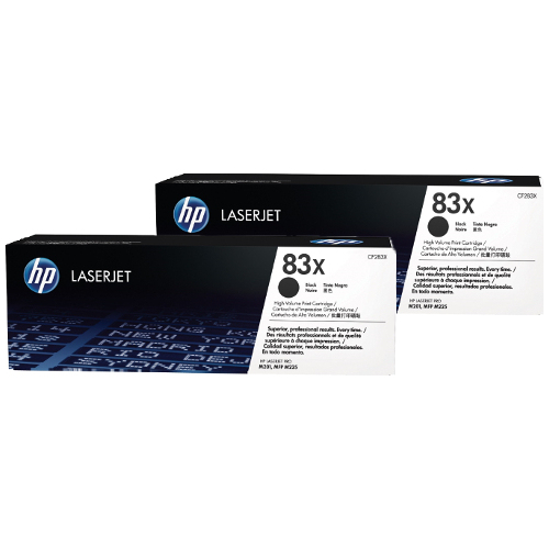 2 Pack HP 83X Genuine Toner Cartridges (CF283X)