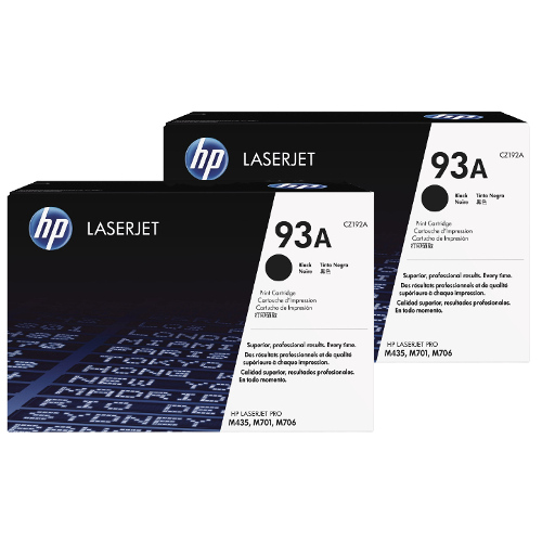 2 Pack HP 93A Genuine Toner Cartridges (CZ192A)