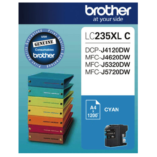 Brother LC235XL C Cyan High Yield Genuine Ink Cartridge