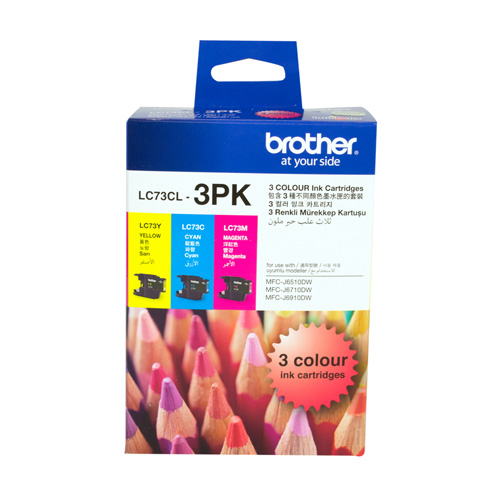 3 Pack Brother LC73CL Genuine Ink Cartridges