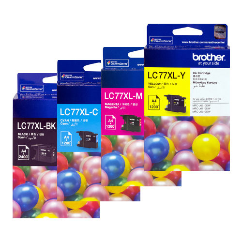 8 Pack Brother LC77XL Genuine Ink Cartridges