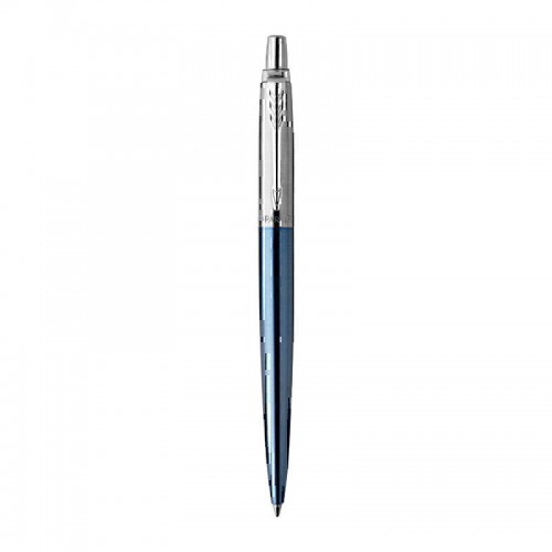 Parker Jotter Waterloo Blue Chrome Trim Ballpoint Pen