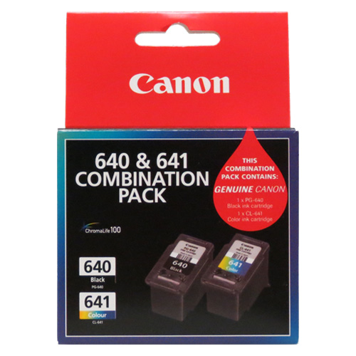 2 Pack Canon PG-640/CL-641 Genuine Ink Cartridges