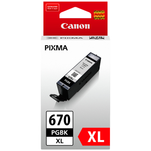 Canon PGI-670XLBK Black High Yield Genuine Ink Cartridge