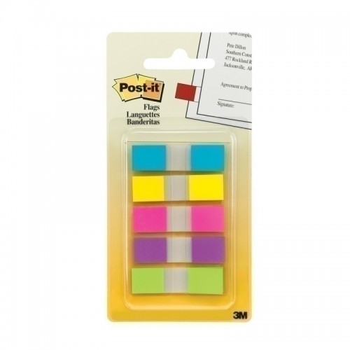 Post-It Flags 5 Colours 12 x 43mm 5-Pack Box of 6