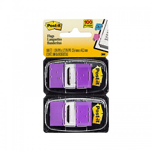 Post-It Flags Purple 25 x 43mm 2-Pack - Box of 6