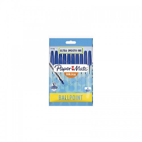 Paper Mate Inkjoy100ST Ball Pen Blue - Pack of 10 - Box of 12