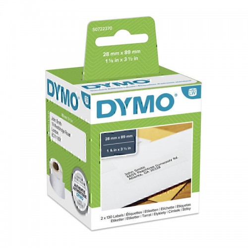 DYMO S0722370 White Label Tape