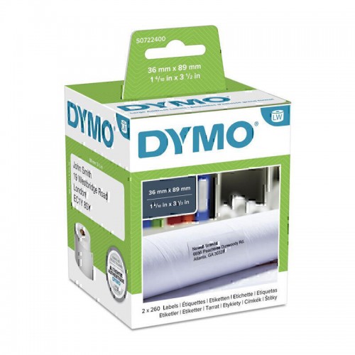 DYMO S0722400 White Label Tape