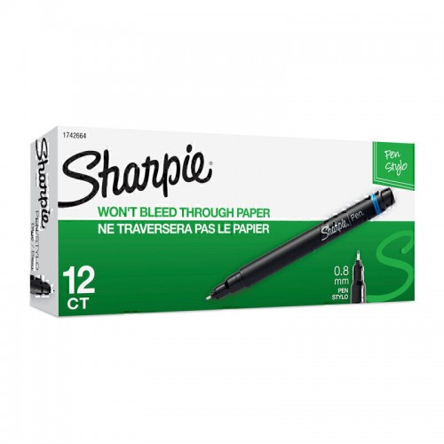 Sharpie Pen Fineliner Blue - Box of 12