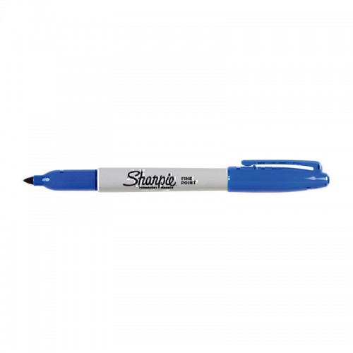 Sharpie Permanent Marker Fine Point Blue - Box of 12