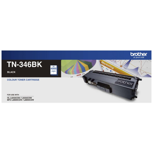 Brother TN-346BK Black High Yield Genuine Toner Cartridge