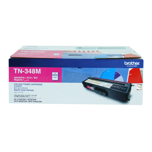 Brother TN-348M Magenta High Yield Genuine Toner Cartridge