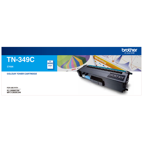 Brother TN-349C Cyan Genuine Toner Cartridge