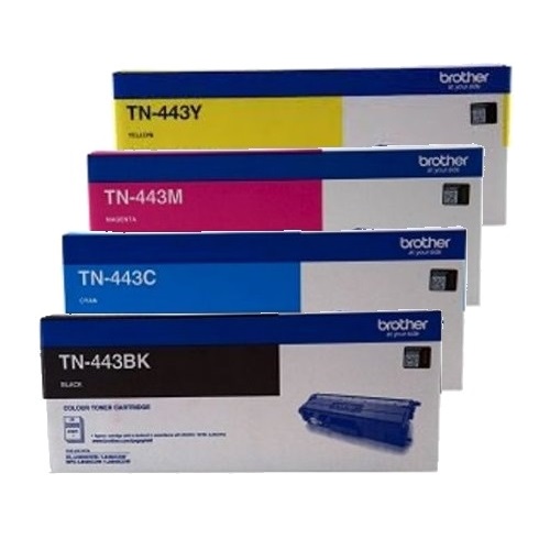 4 Pack Brother TN-443 Genuine Toner Cartridges