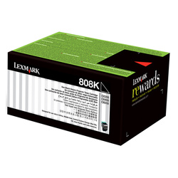Lexmark 808 Black Prebate (80C80K0) (Genuine)