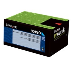 Lexmark 808S Cyan Prebate (80C8SC0) (Genuine)