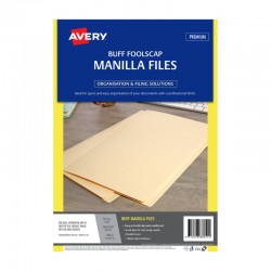 Avery Foolscap Manilla Folders Buff - Pack of 10