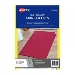 Avery Foolscap Manilla Folders Red - Pack of 20