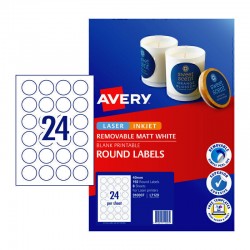 Avery Label Round L7129 40mm 24Up - Pack of 8