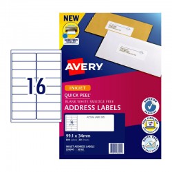 Avery Label J8162M 16Up - Pack of 50
